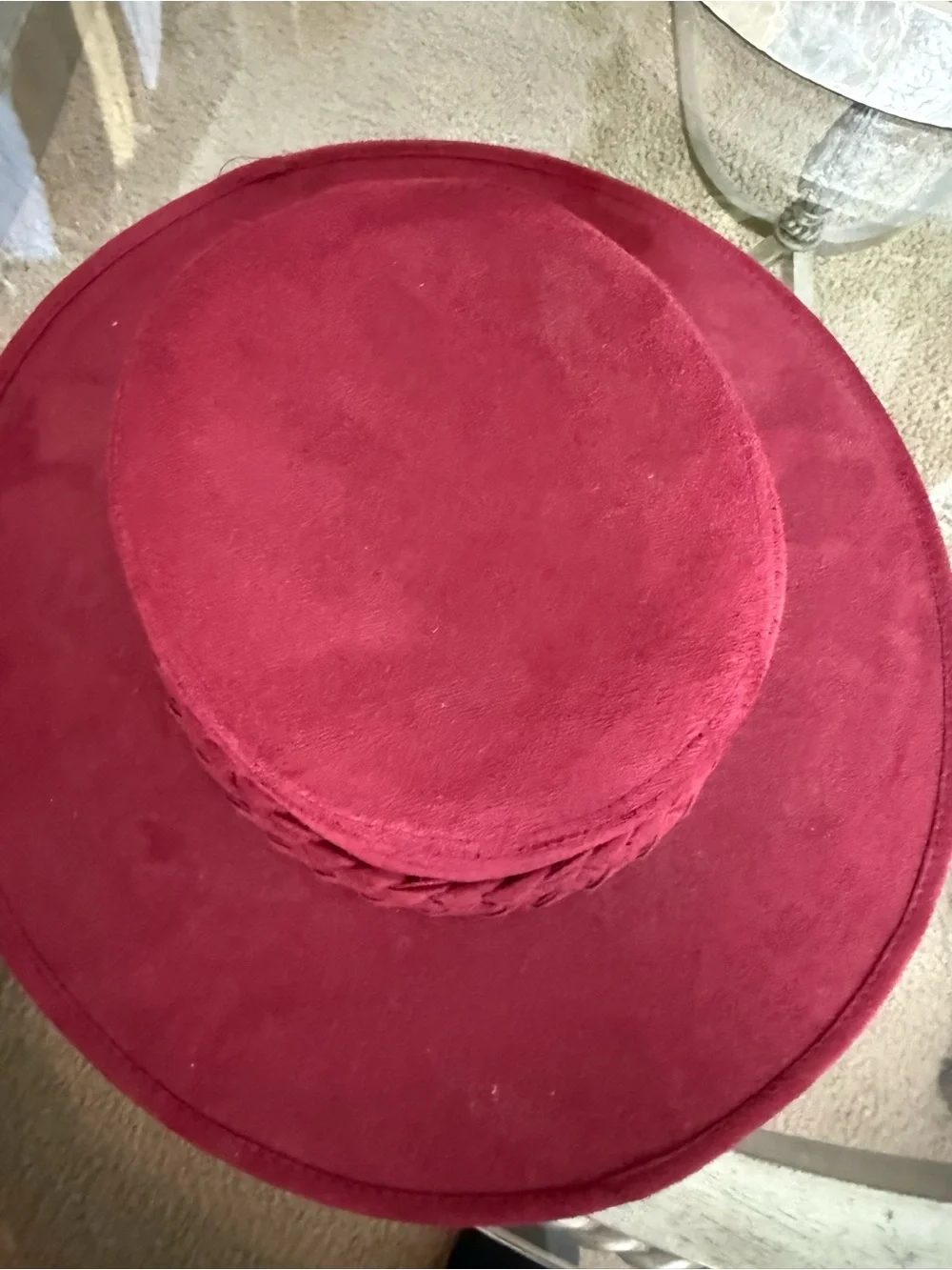 Time & Tru Women’s Burgundy Boater Hat